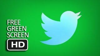 Free Green Screen - Glossy Twitter Animated Logo