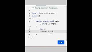 Scanner function using Java Programming language program // Error  java program..