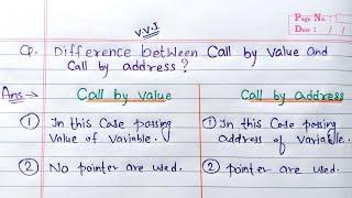 difference between call by value and call by reference | call by value Vs call by address