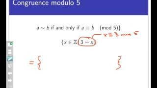 Equivalence classes (Screencast 7.3.1)