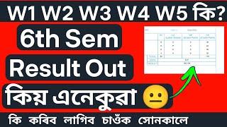 W1 W2 W3 W4 W5 কি?  Guwahati University CBCS 6th Sem Result Declared BA Bcom BSc