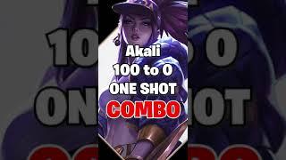 Akali 100% One Shot Combo -- Wild Rift #shorts #akali #lolm