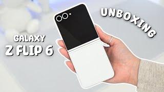 Samsung Galaxy Z Flip 6 Unboxing (White) | Samsung Case | Aesthetic | Camera Test