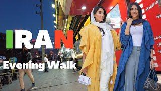 IRAN 4K evening walk in Jannat Abad Tehran 2022