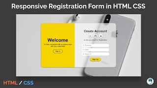 How to Create a Responsive Registration Form using HTML CSS only | Geekboots