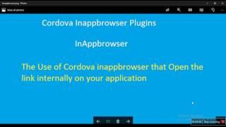 InAppbrowser plugin in Cordova application