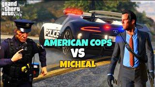 American Cops Vs Michael  Funny Moments GTA 5 Gameplay Video #Shorts