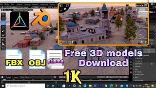 3d models pochinki pubg mobile prisma3d Blender fbx obj prisma free download