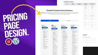Create Custom Pricing Tables & Pages in Elementor for FREE