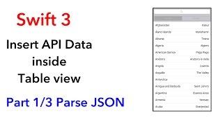 Insert API Data to Table View (Part 1 Parse JSON) (Swift 3 + Xcode 8.2.1)