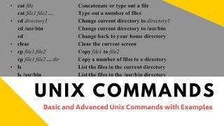 Basic and Advanced Unix Commands with Examples (Tutorial #2 Part A)