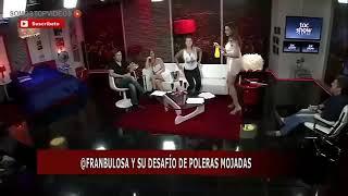 Desafio de poleras mojadas y ropa interior con dibujos en programa de tv