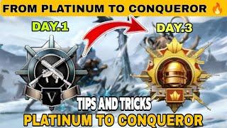 FROM PLATINUM TO CONQUEROR  | SOLO-TPP TIPS 100% WORKING | ONLY 3.DAYS CONQUEROR TIPS AND TRICKS 