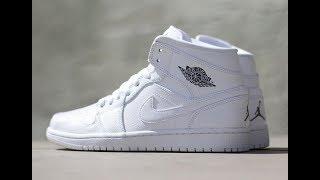 How to style with jordan 1  ALL WHITE MID + ON FEET