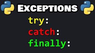 Learn Python EXCEPTION HANDLING in 5 minutes! 