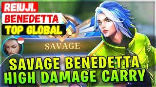 SAVAGE Benedetta High Damage Carry [ Top Global Benedetta ] Reiuji. - Mobile Legends Emblem & Build