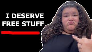 She Wants Free Stuff Because She's Overweight!..