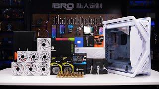 「BRO」4K Water Cooled PC Build ROG Hyperion GR701White With Ultra 285K . GR701华硕ROG创世神白色 #pcbuild