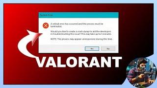 How to Fix Valorant Critical Dump Error (Step-by-Step Guide)