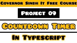 Countdown Timer Project in Typescript | CLI Project 09 | AI | Governor's IT Initiative