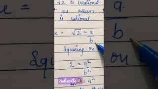 Prove that root 2 Is a rational number #solutions #realnumbers