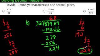 How to Divide Decimal Numbers