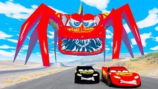 Epic Escape of Lightning McQueen from Giant NEW McQueen Super Eater | McQueen vs Eater BeamNG.Drive