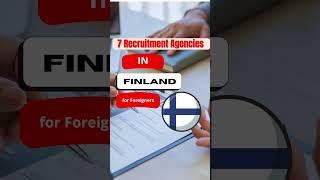 Move to Finland  Without Paying Money   Free Work Visa 2023  Jobs in Finland #short #finland