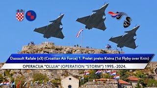 ️Dassault Rafale (x3) (Croatian Air Force) 1. Prelet preko Knina  OPERACIJA "OLUJA" 1995.-2024.