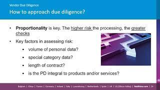 Module 2a: (4) Vendor, data protection due diligence