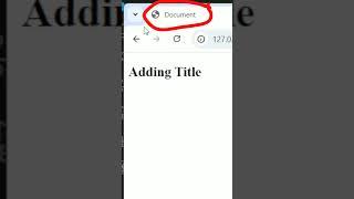 How to add title and favicon icon in HTML| Favicon icon | Adding Title #coding #favicon #html #title