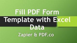 How to Automatically Fill PDF Form Template with Excel Data