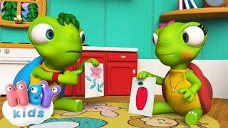 Kaplumbağa Ailesi şarkısı  Kaplumbağalar çizgi filmi | HeyKids - Çoçuk şarkıları
