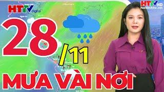 Dự báo Thời tiết Hà Tĩnh ngày và đêm 28/11: Mưa vài nơi | Hà Tĩnh TV