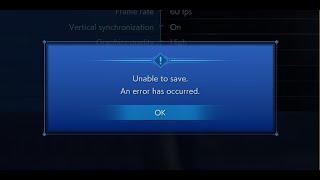 Fix CRISIS CORE FF7 REUNION Game Not Saving Error Unable to Save An Error Has Occurred