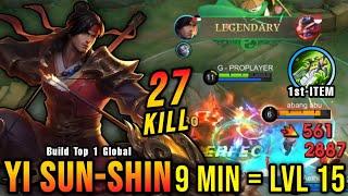 27 Kills!! Next Level Play Yi Sun Shin 1st Damage Item BOD!! - Build Top 1 Global Yi Sun Shin ~ MLBB