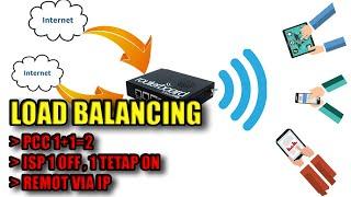 TERMUDAH LOAD BALANCING 1+1 MIKROTIK 2 ISP (WMS/ WIFI ID/INDIHOME/BIZNET/DLL) JADI 1 JARINGAN LOCAL