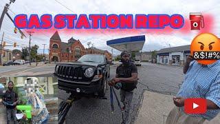 Gas station Repo & then lady threatened me!