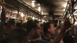 "Let's Go Yankees" chant inside the Low-V subway cars