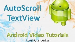 AutoScroll TextView in Android