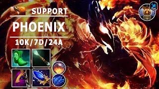 Phoenix Support | 7.30e | Pos 5 Phoenix Play | Dota 2 Immortal Gameplay