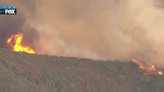 Massive fire burns Trabuco Canyon, evacuations ordered in area