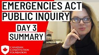 Public Order Emergency Commission - Day 3 of Hearings