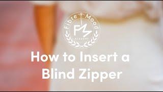 Learn How to Insert an Invisible Zipper