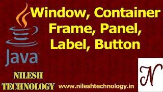 Java Frame, Container, Window, Panel, Lable, Button