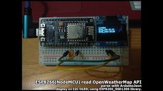 ESP8266 (NodeMCU) - Get current weather data from OpenWeatherMap, using ArduinoJson