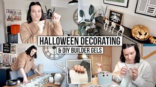 it's spooky season ️ Halloween Decor & at home BIAB Nails