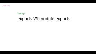 Node.js - exports vs module exports