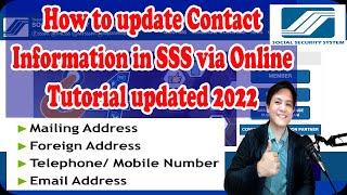 How to Update Contact Information in sss Tutorial updated 2022