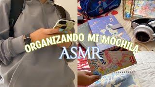 ASMR ORGANIZANDO MI MOCHILA para este regreso a clases 